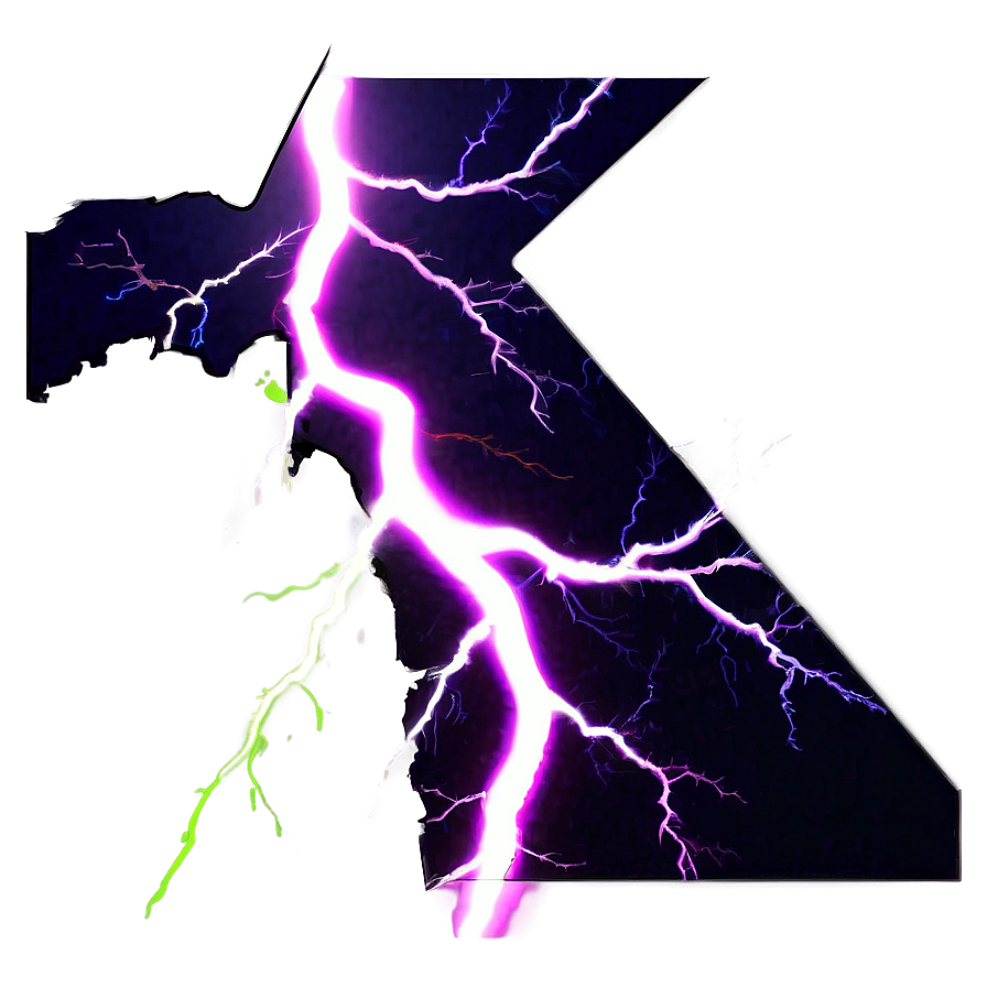 Lightning Strike Silhouette Png 04292024