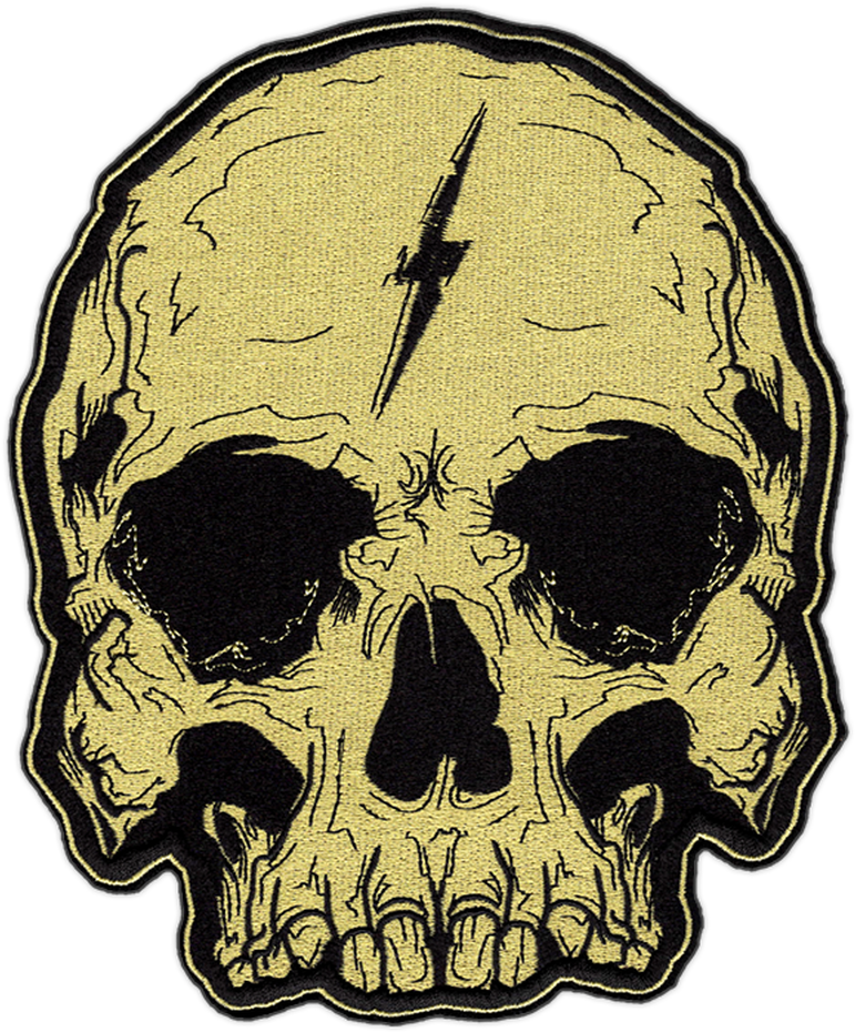 Lightning Struck Skull Patch