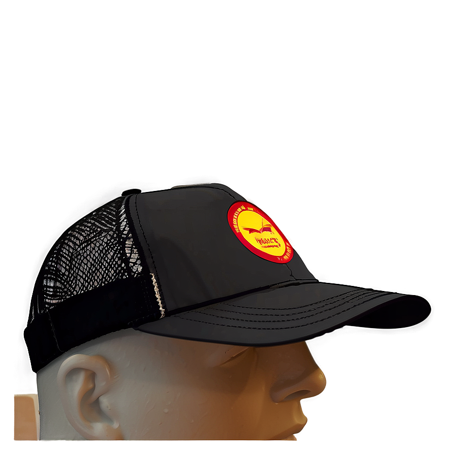 Lightweight Black Trucker Hat Png 06282024