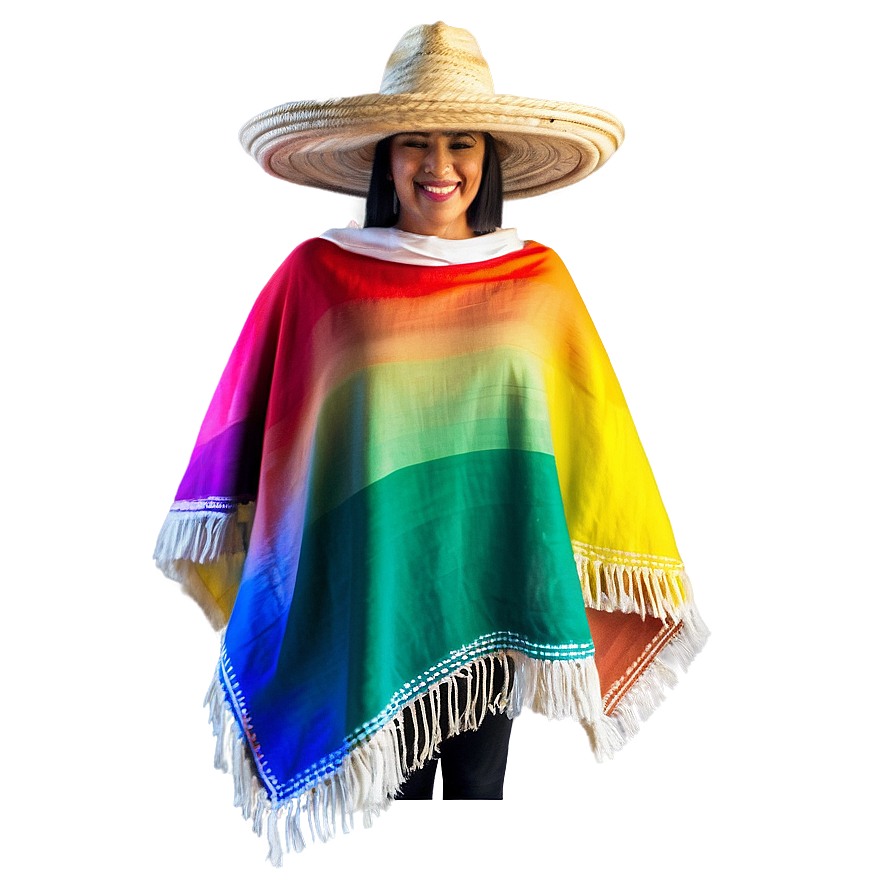 Lightweight Mexican Poncho Png 13