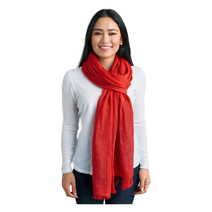 Lightweight Red Scarf Png 06252024