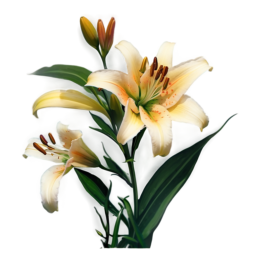 Lilies In Sunset Png 06282024