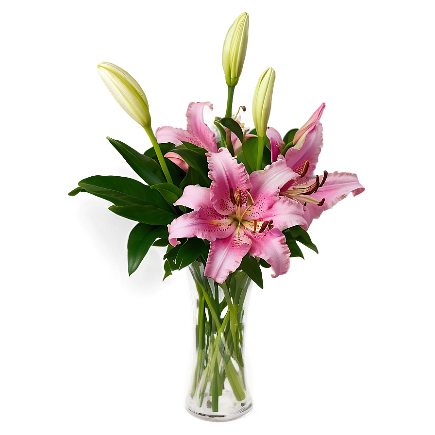 Lilies In Vase Png Hia43