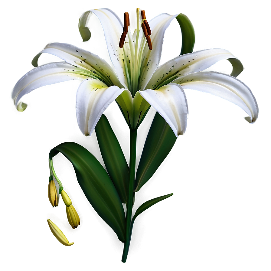 Lily Flower Art Png Qhe