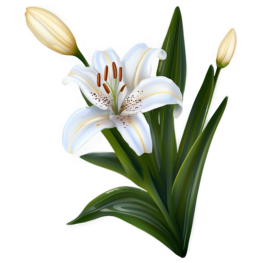 Lily Flower Illustration Png 06272024