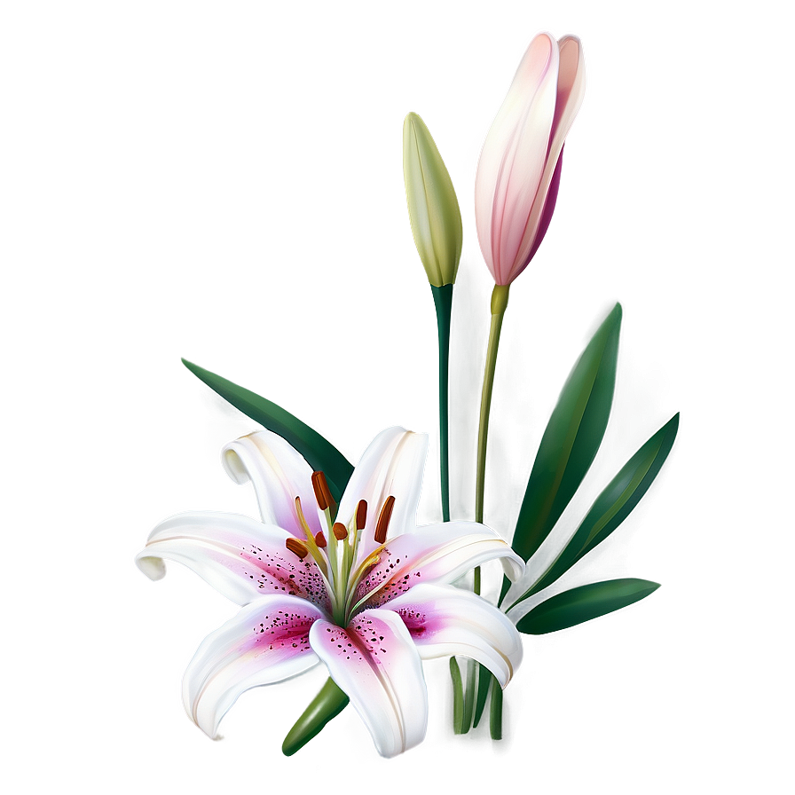 Lily Flower Illustration Png 5