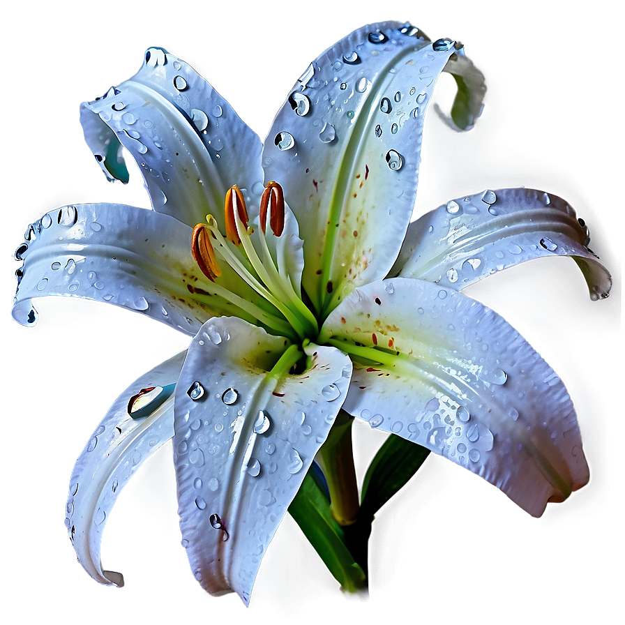 Lily Flower In Rain Png 77