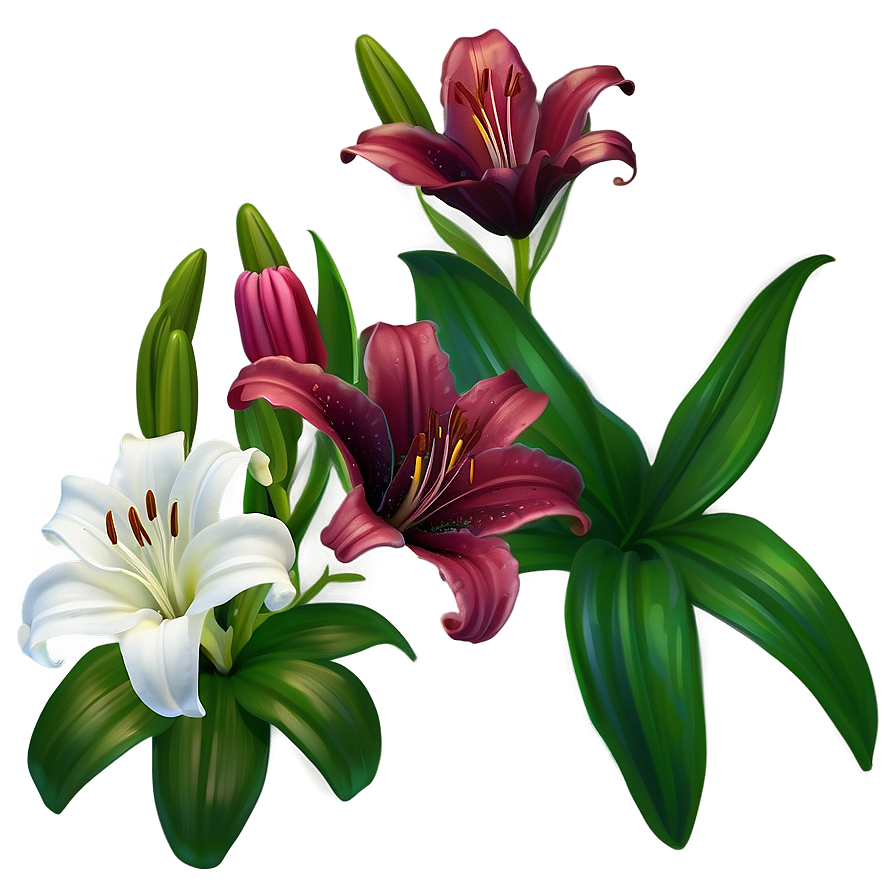 Lily Flower Outline Png 52