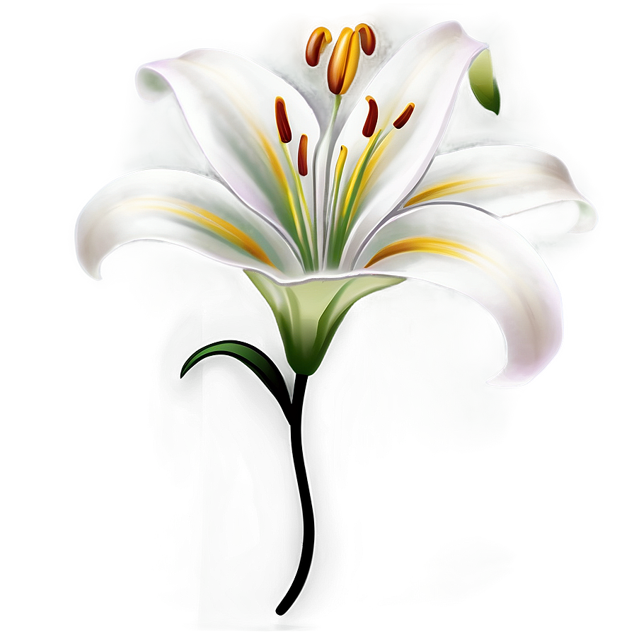 Lily Flower Tattoo Design Png Nmb