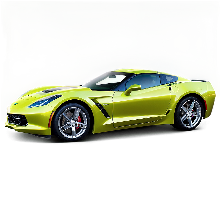 Lime Green Corvette Png 06252024