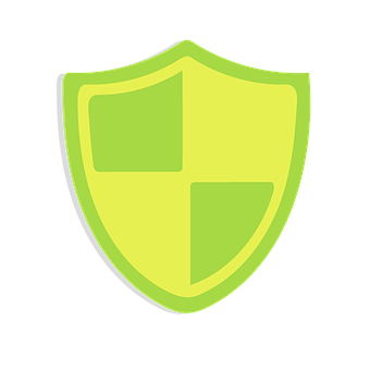 Lime Green Shield Security Icon