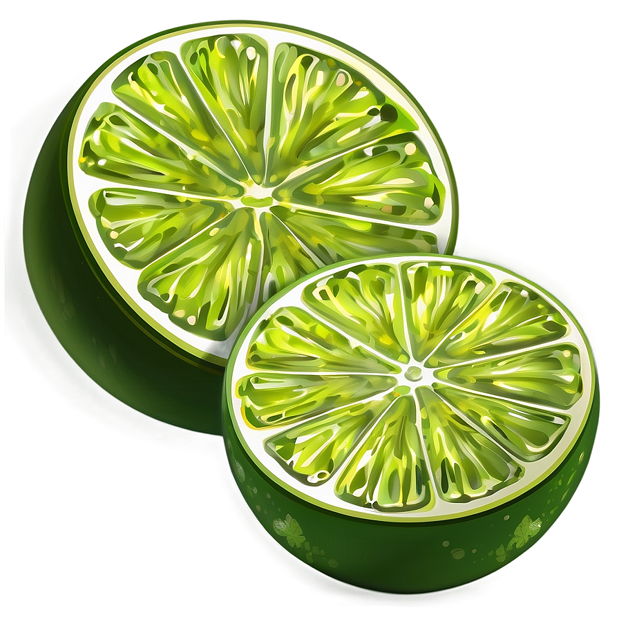 Lime Slice Art Png Olk