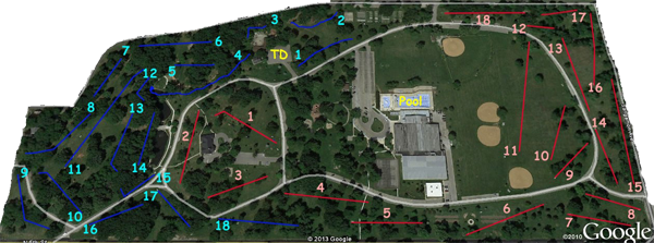 Lincoln Park Disc Golf Course Map