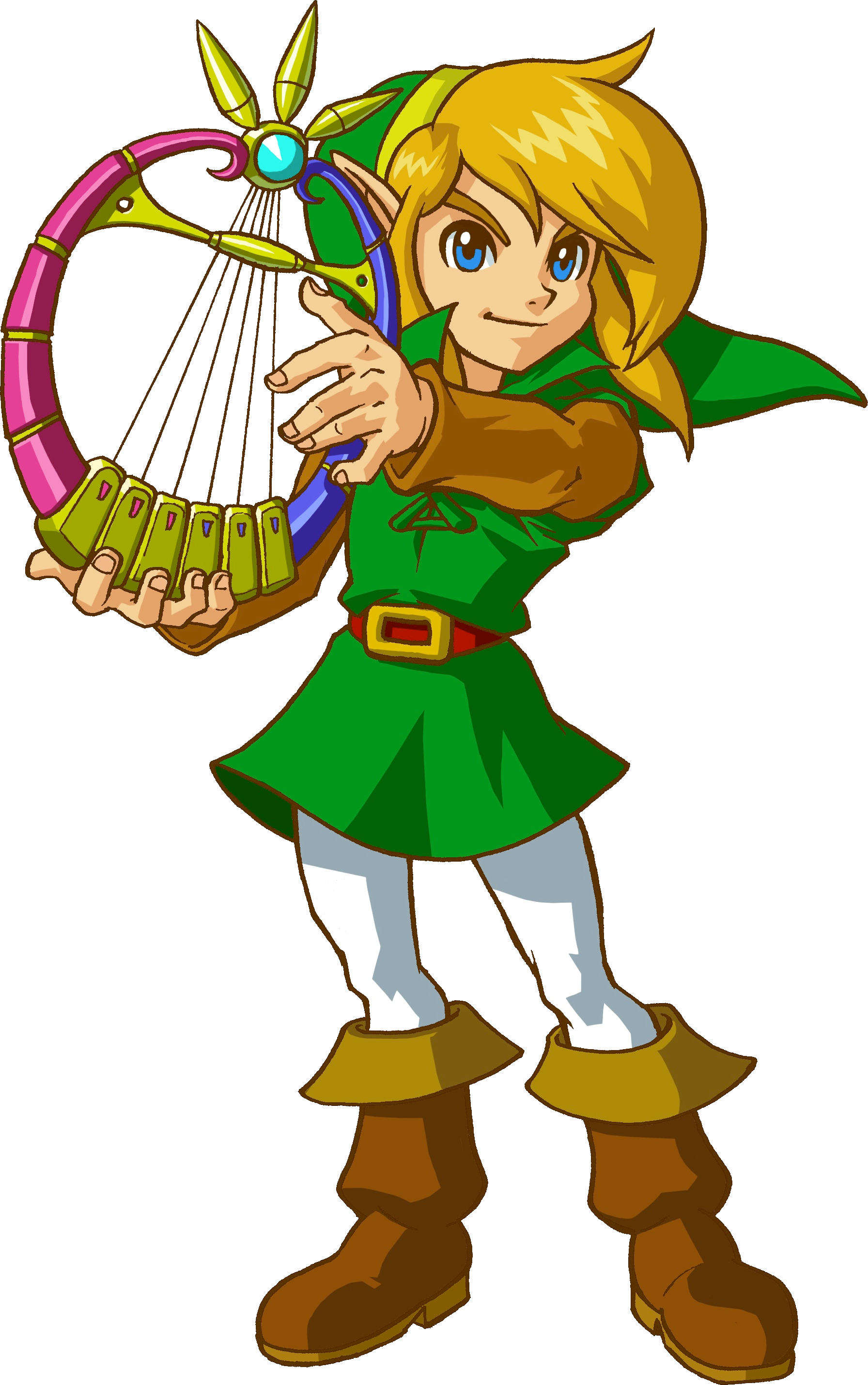 Link_with_ Harp_ Artwork_ Zelda