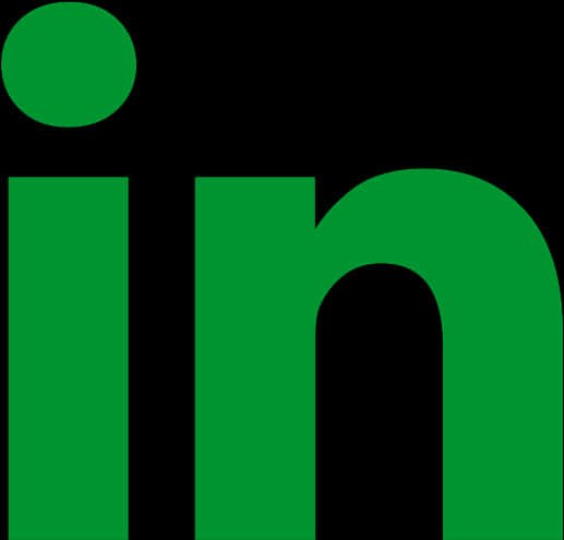 Linked In Logo Green Background