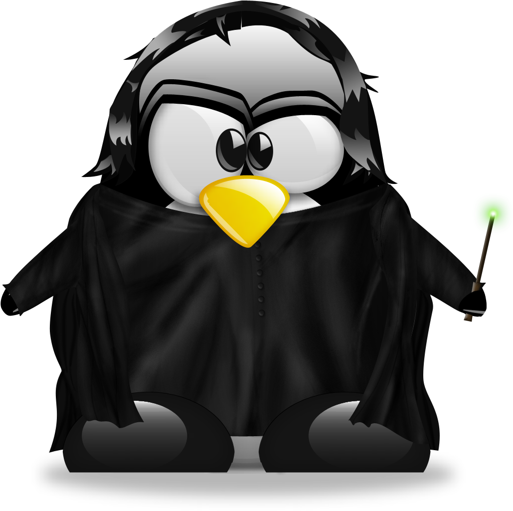 Linux Mascot Tux Wizard Illustration