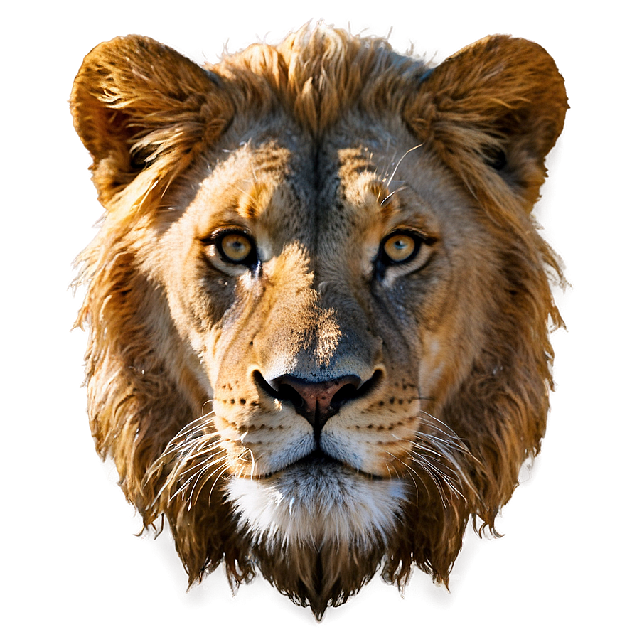 Lion Face In Sunlight Png Fgs20