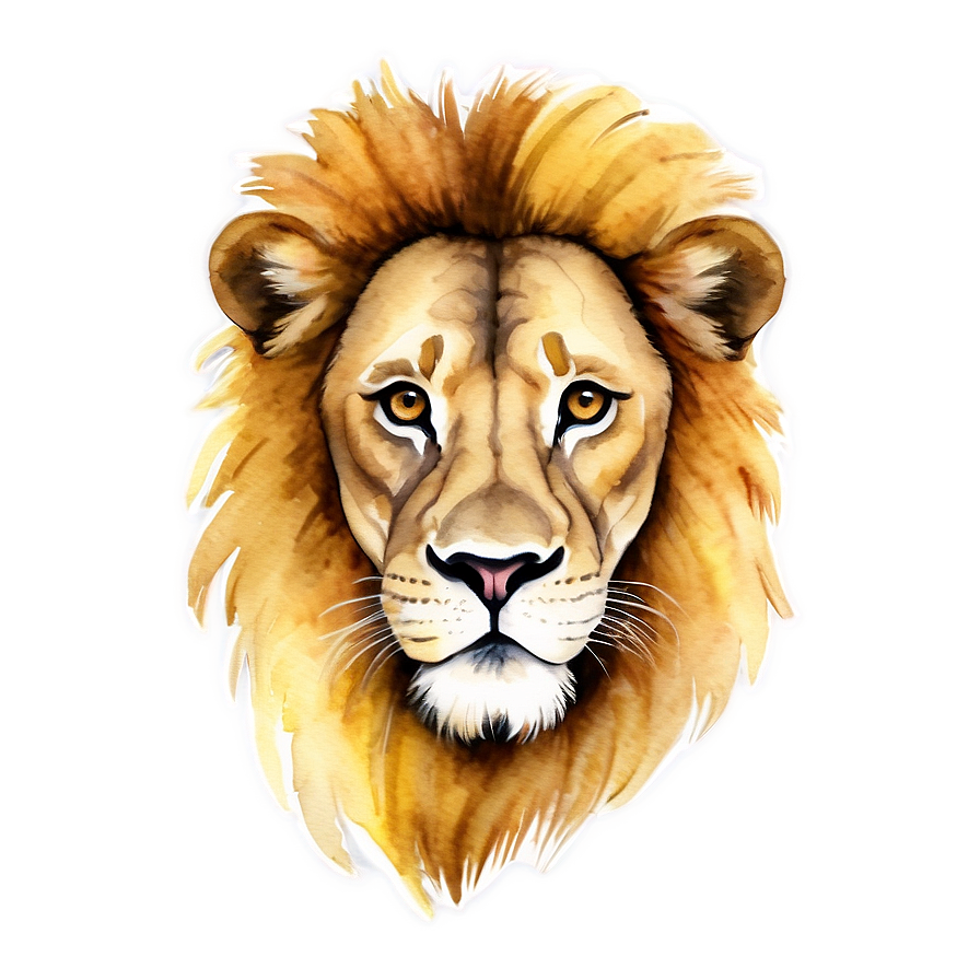 Lion Face Watercolor Png Ies