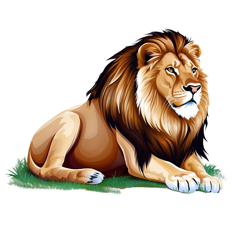 Lion Vector Illustration Png 5