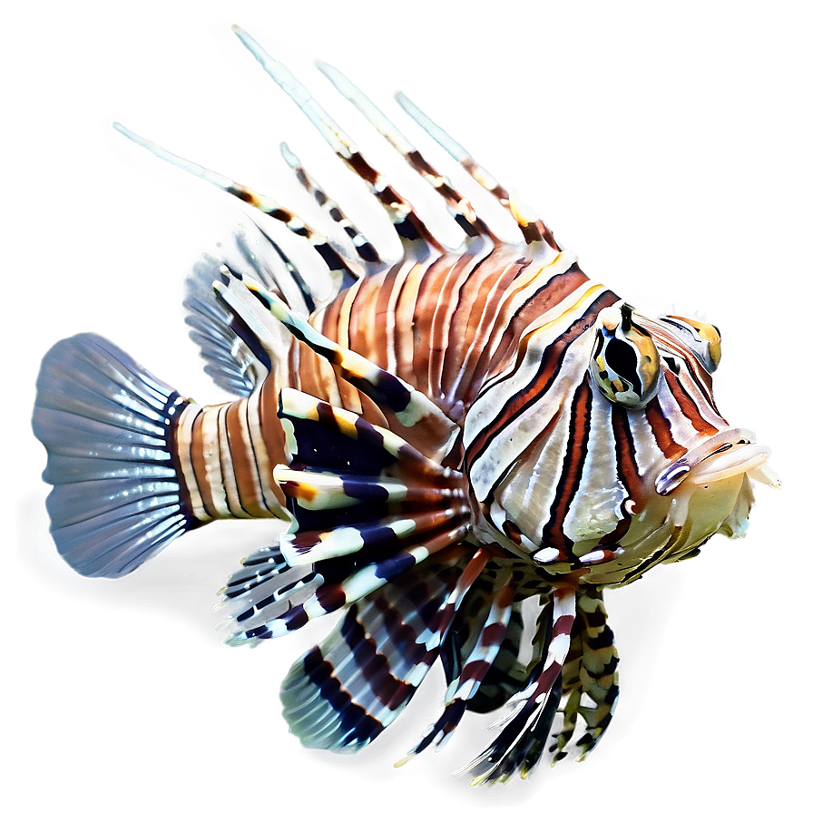 Lionfish With Open Fins Png Mix