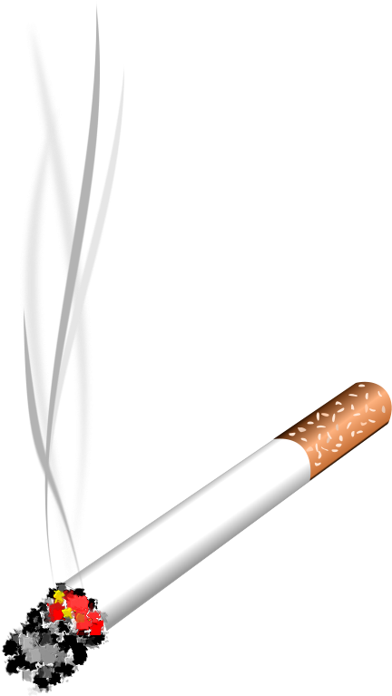 Lit Cigarette Smoke Illustration