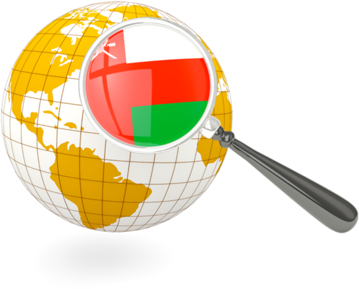 Lithuania Focused Globewith Magnifying Glass