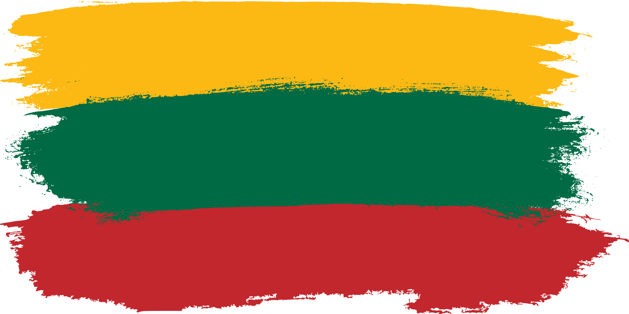 Lithuanian Flag Brush Stroke