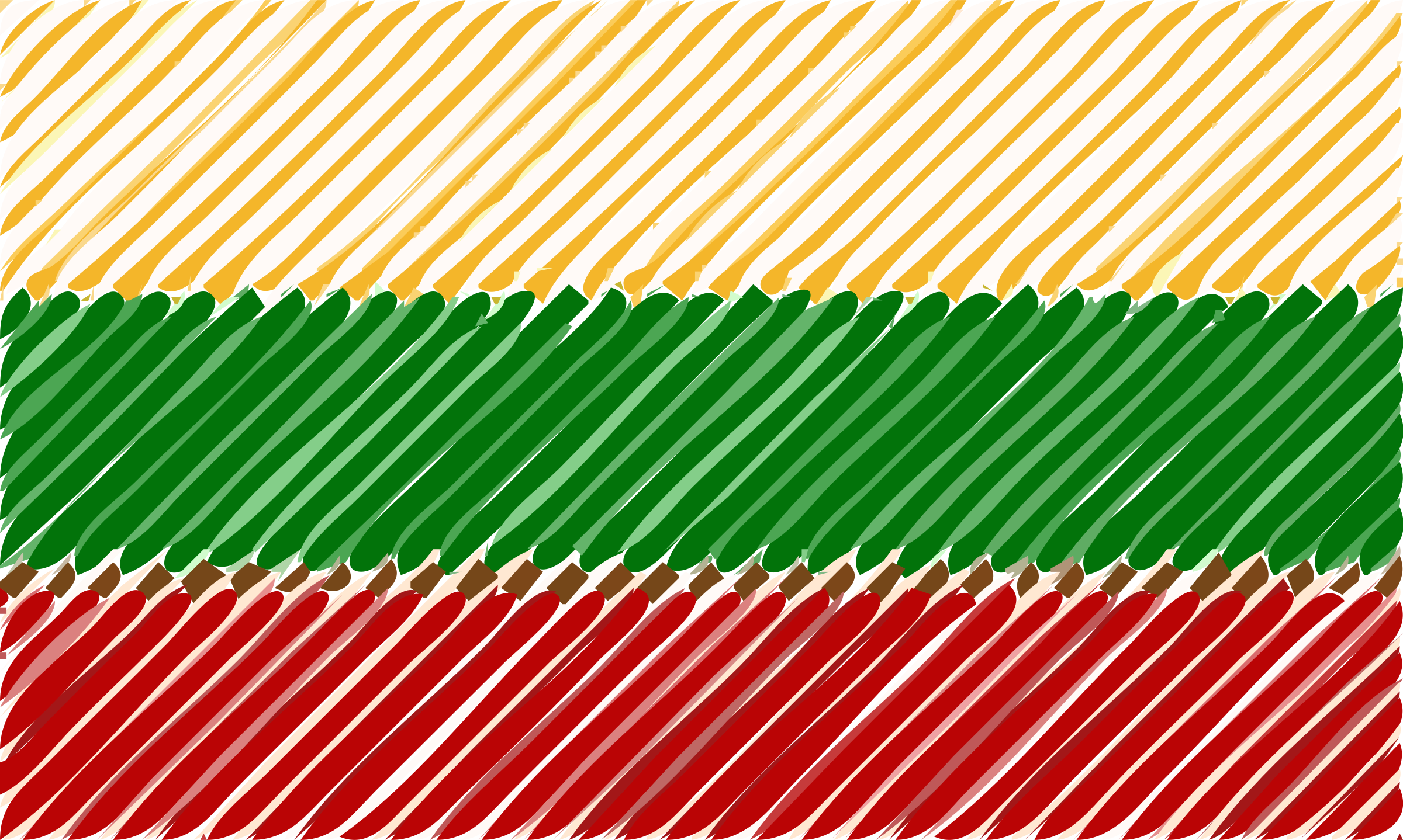 Lithuanian Flag Pencil Crayon Drawing
