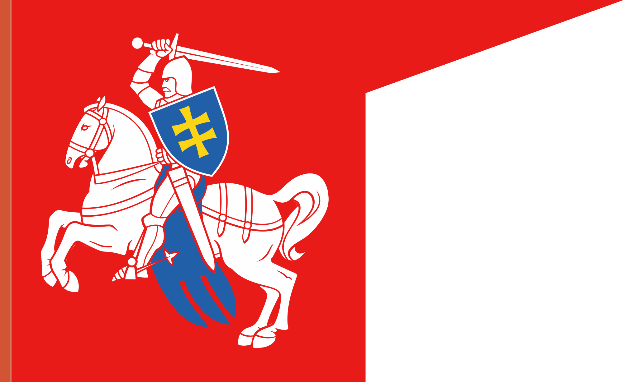 Lithuanian State Flag Knight Vytis
