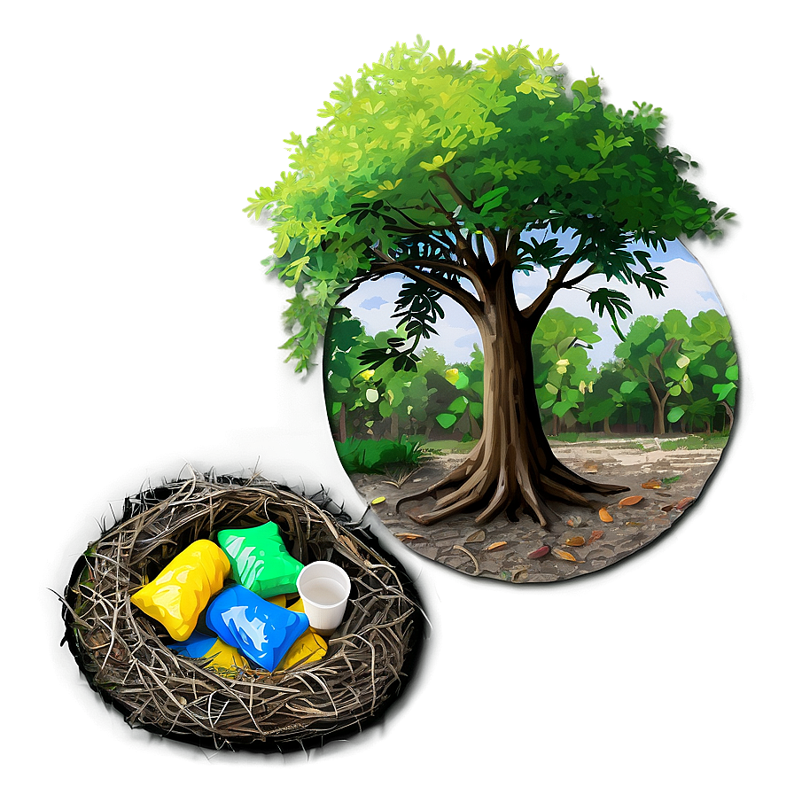 Litter Under Trees Png 37