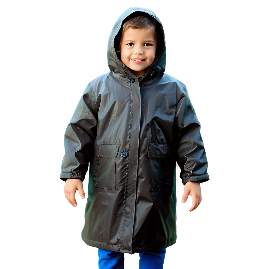 Little Kid In Raincoat Png Shi