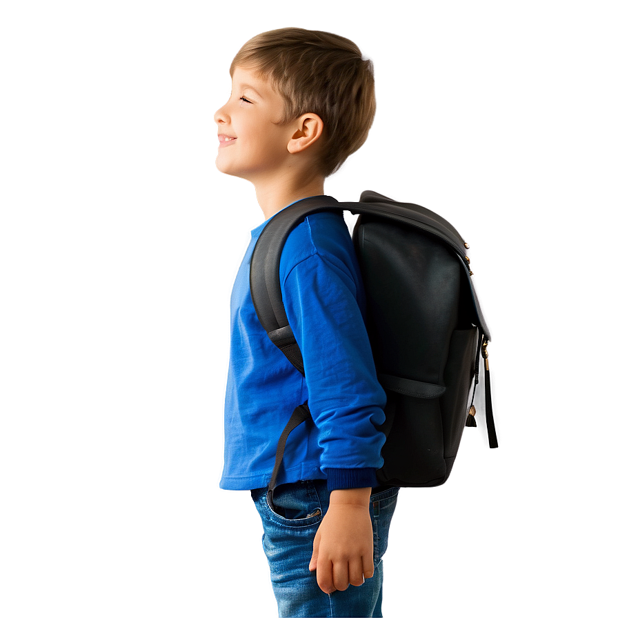 Little Kid With Backpack Png Eya92