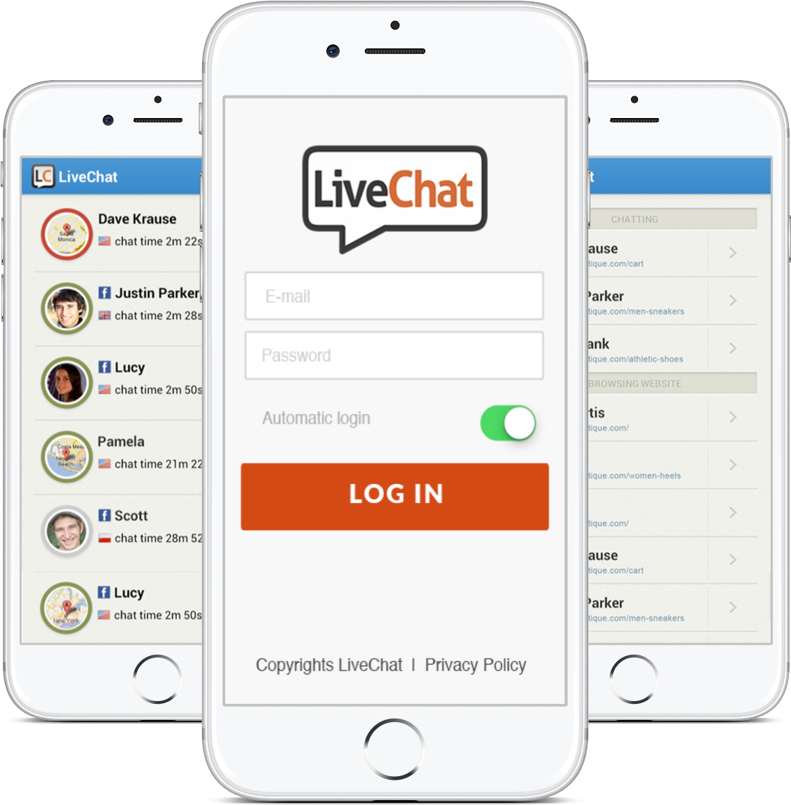 Live Chat Mobile App Screenshots