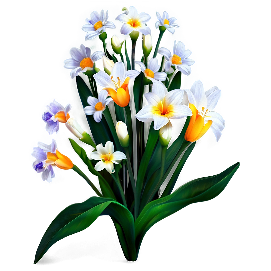 Lively Spring Flower Png Mrk84