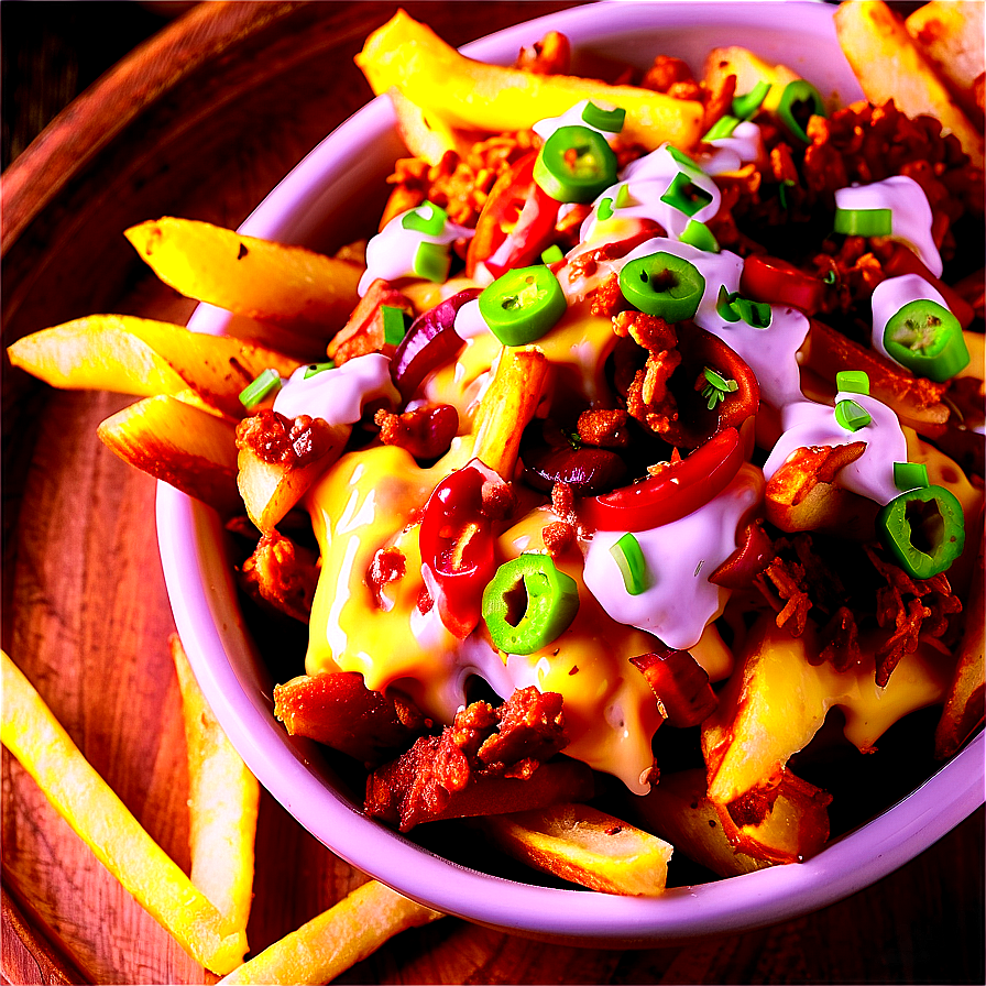 Loaded Cheese Fries Png 05242024