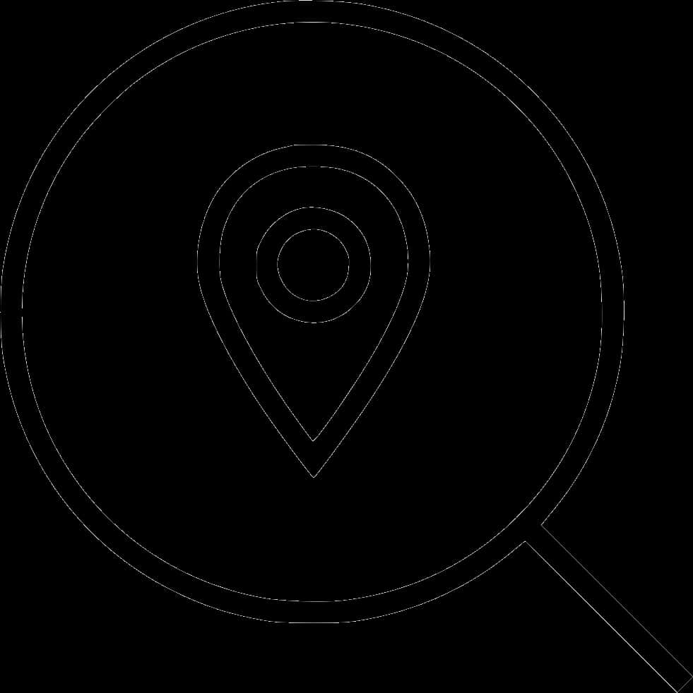 Location Search Icon Outline