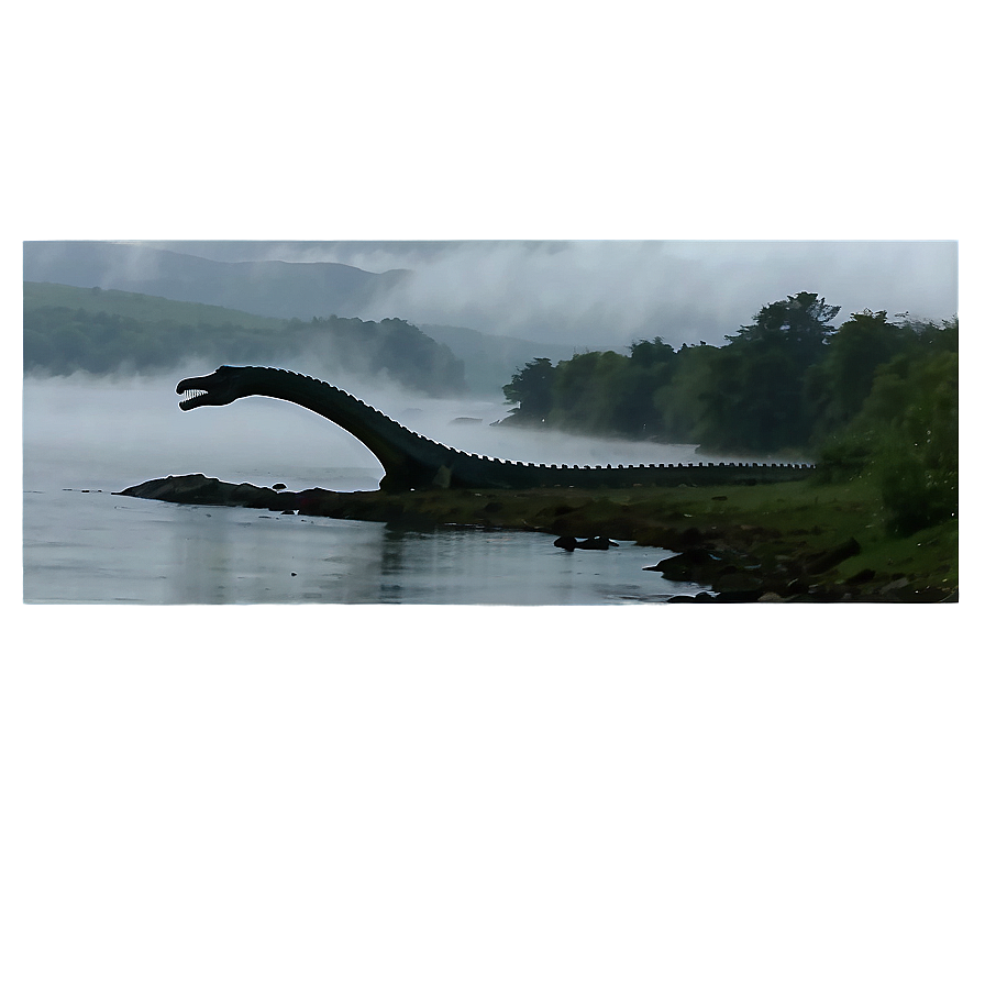 Loch Ness Monster In The Mist Png Jnk