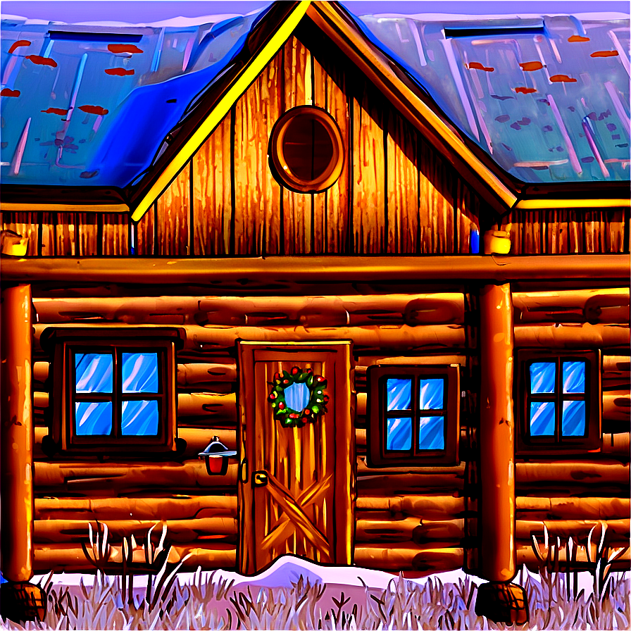 Log Cabin Farmhouse Charm Png 06122024