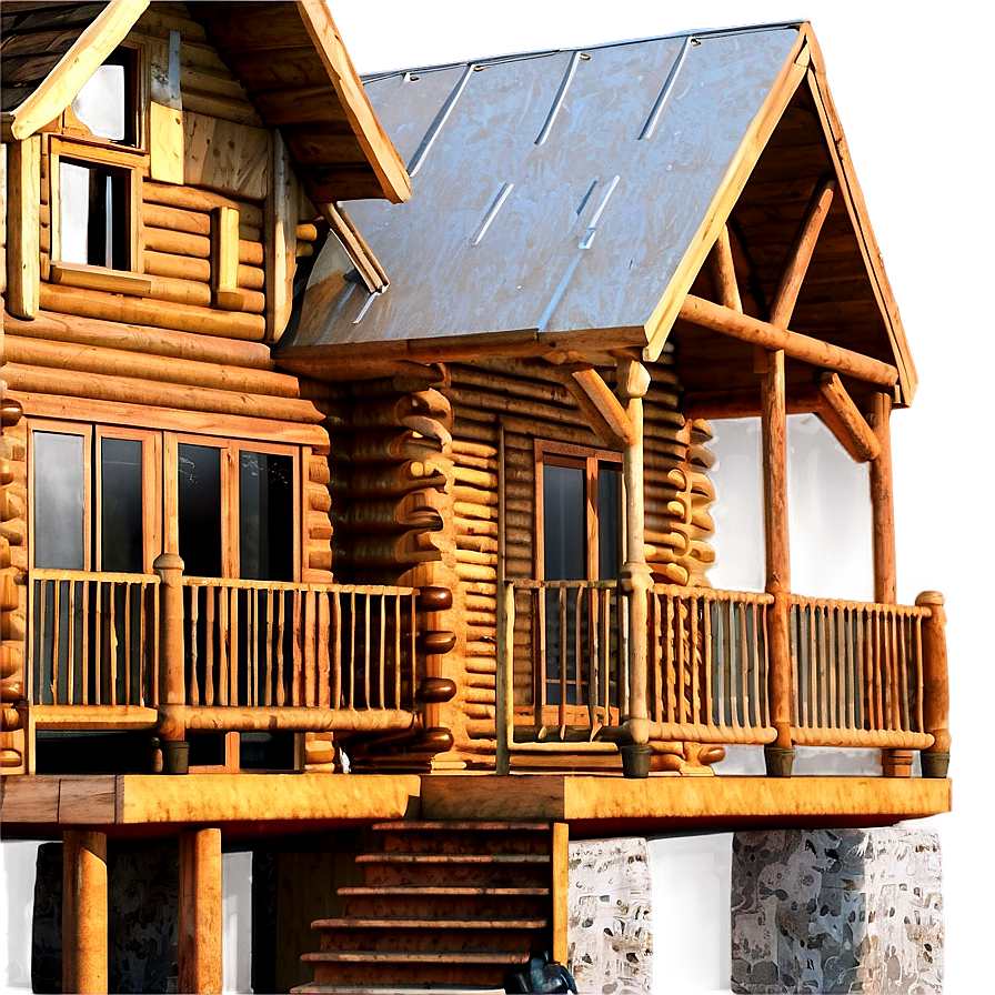 Log Cabin With Loft Space Png Fsw51