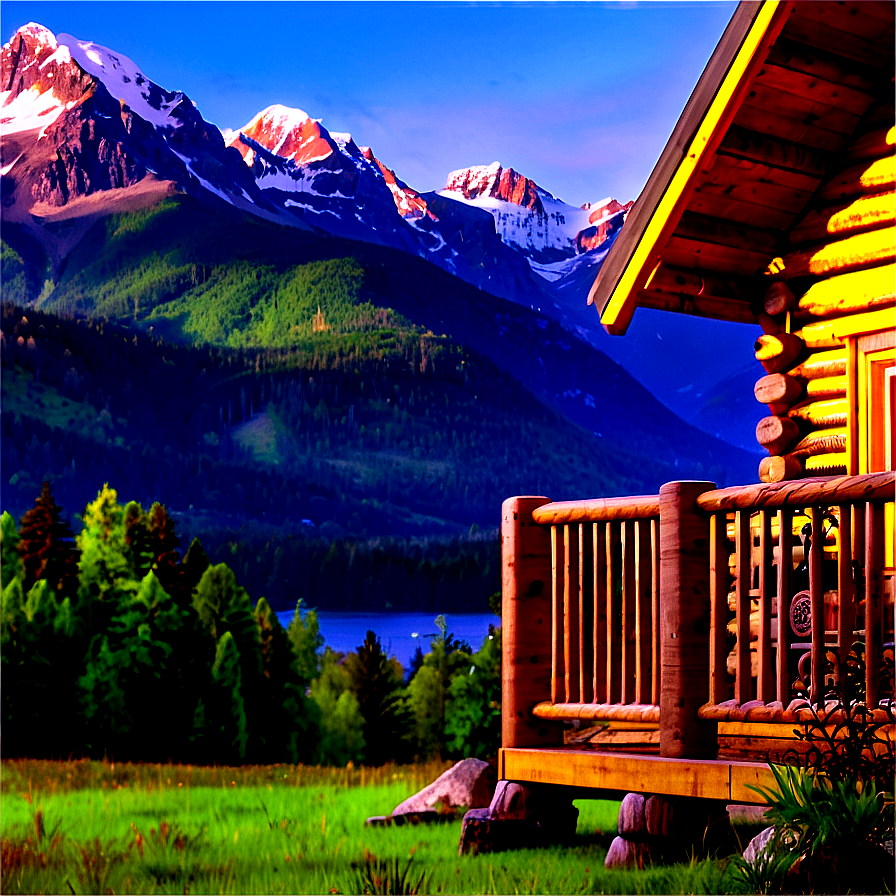 Log Cabin With Panoramic Views Png 06122024