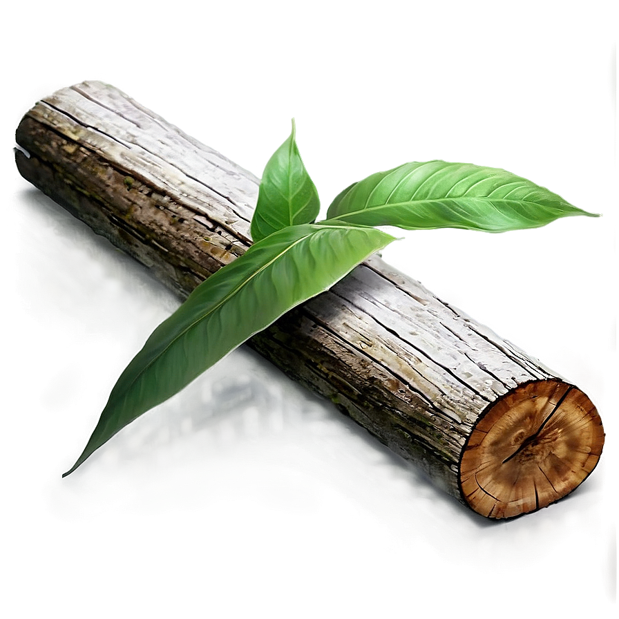 Log With Leaves Png Hap21