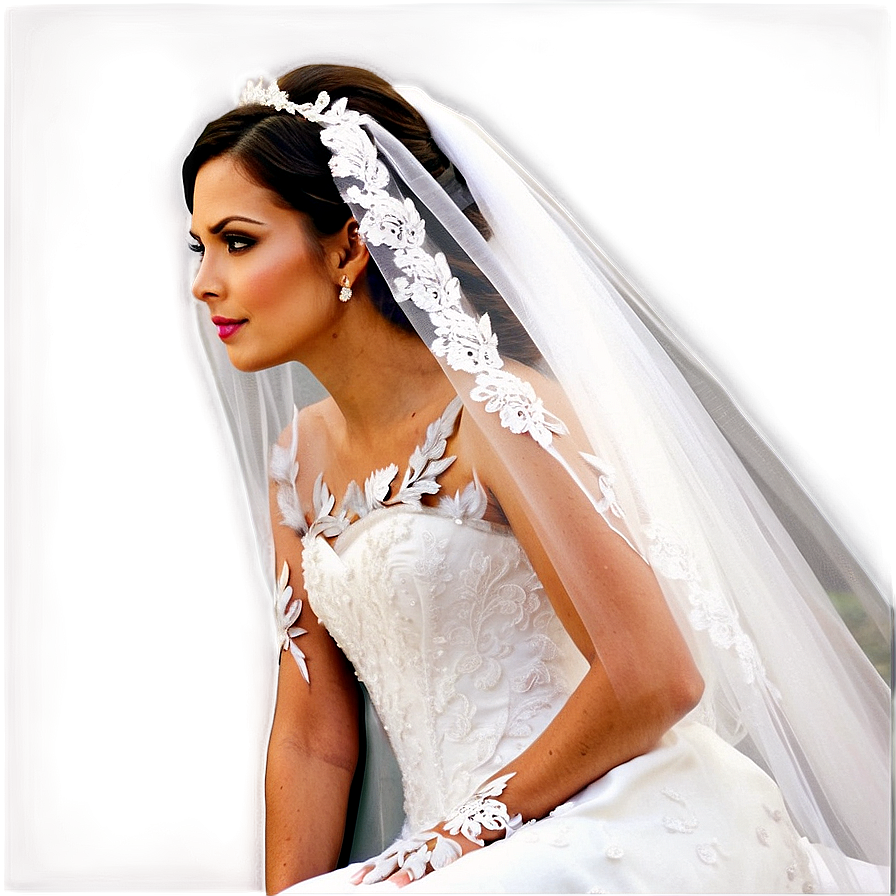 Long Hair Bridal Veil Png 05242024