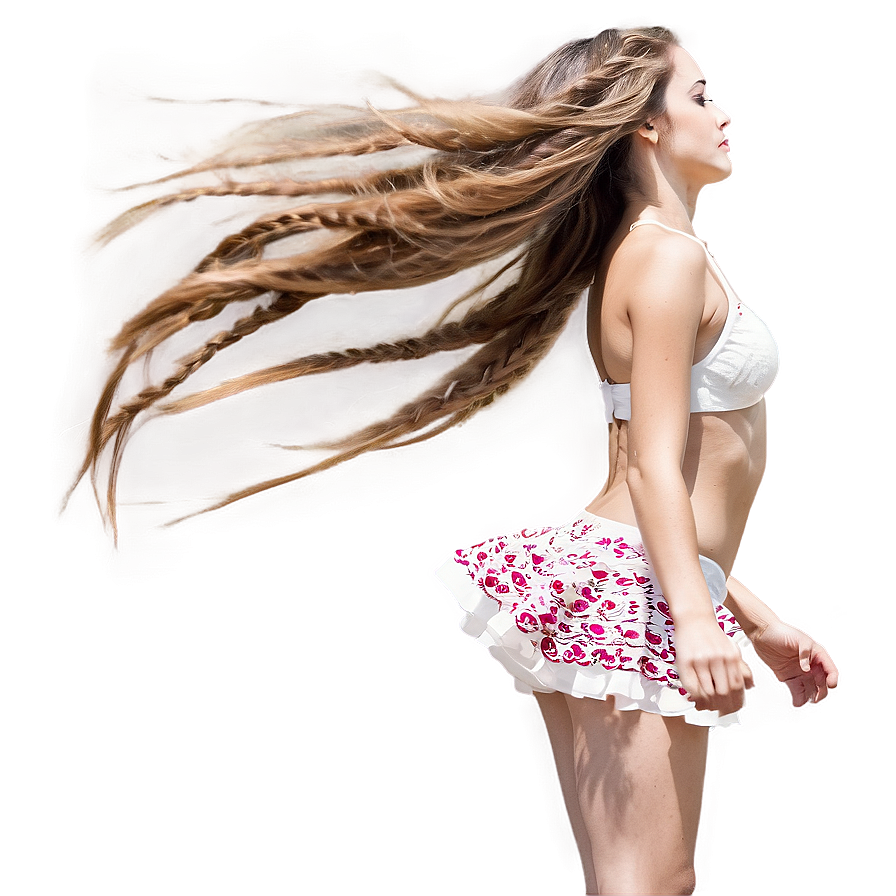 Long Hair In Motion Png 7