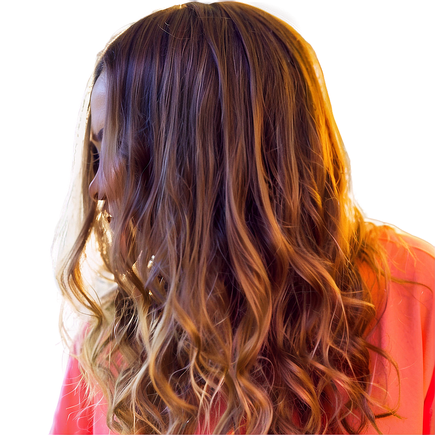 Long Hair Sunset Glow Png Mkm27