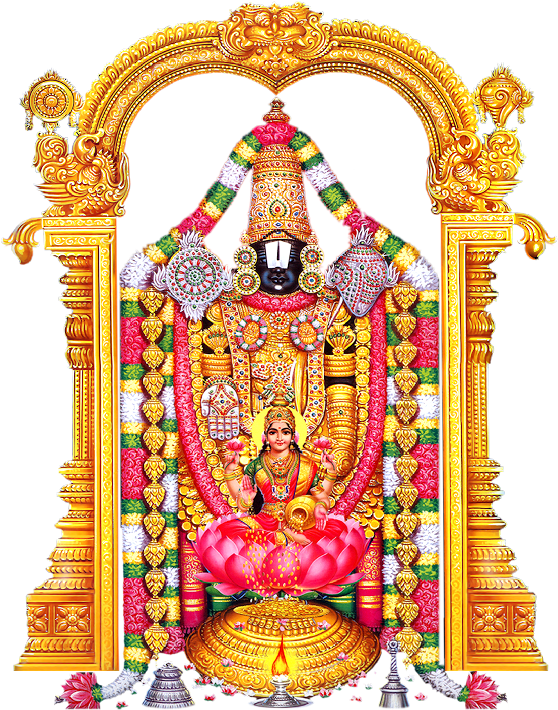 Lord_ Venkateswara_and_ Goddess_ Lakshmi_ Artwork