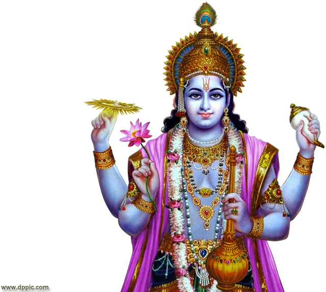 Lord Vishnu Four Arms