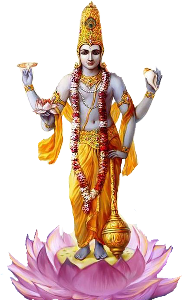 Lord_ Vishnu_ Standing_on_ Lotus