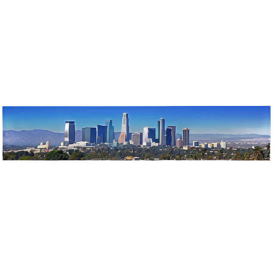 Los Angeles Skyline And Pacific Ocean Png Bet