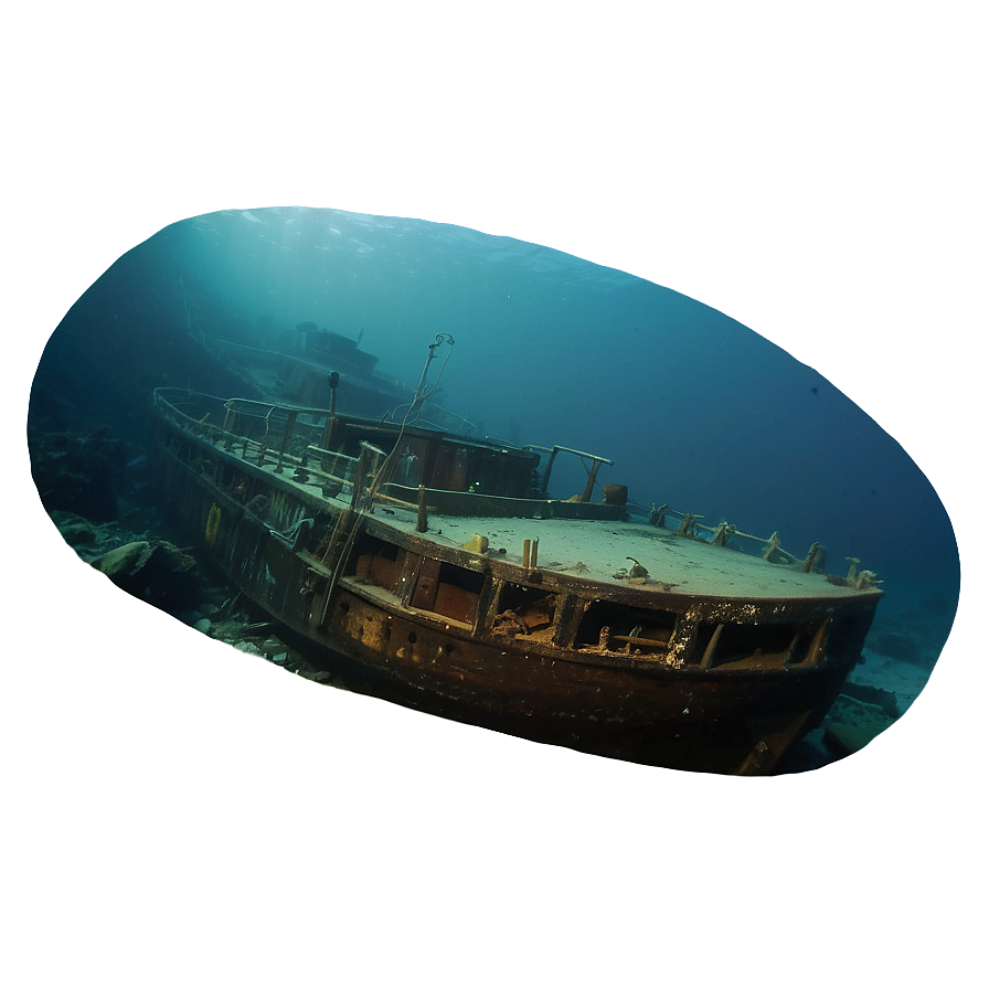 Lost Shipwreck In Deep Ocean Png 06212024