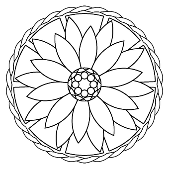 Lotus Mandala Coloring Page